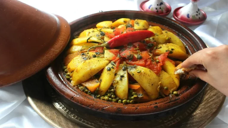 طريقة تحضير طاجين اللحم بالخضر المغربي